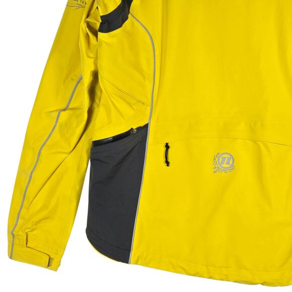 REI Novara Jacket Mens Small Yellow Black Cycling Wind Rain Reflective Bike Ride - Picture 10 of 12